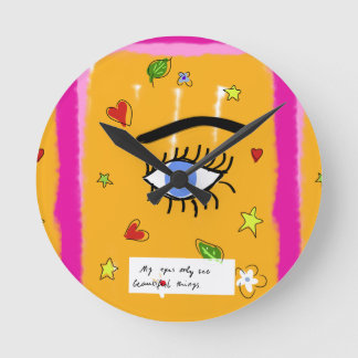 Pillow  modern home decor round clock