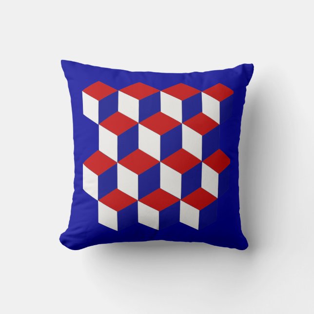 Pillow - Optical Illusion blocks (Front)