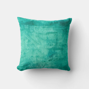 pillow paint texture teal blue artistic design