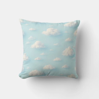 Pillow (pattern featuring fluffy white cloud)