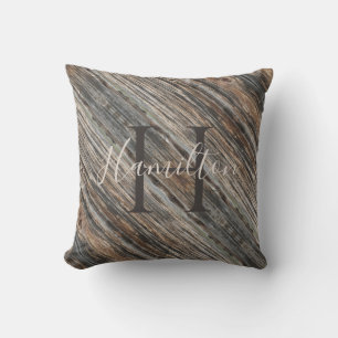 Pillow personalized with a Wood Design HAMbWG
