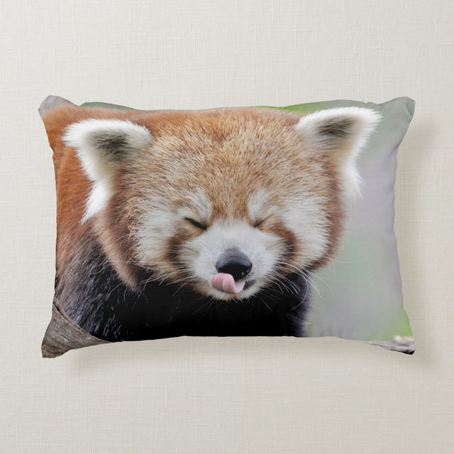 Pillow photo red panda. (Front)