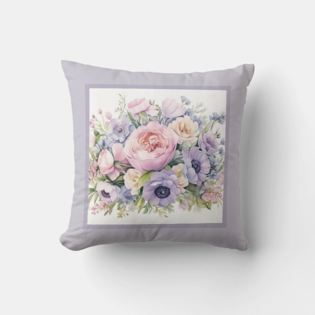 Pillow - romantic floral, flower (Front)