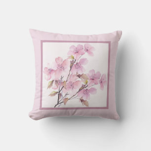 Pillow - romantic floral, flower, cherry blossom,