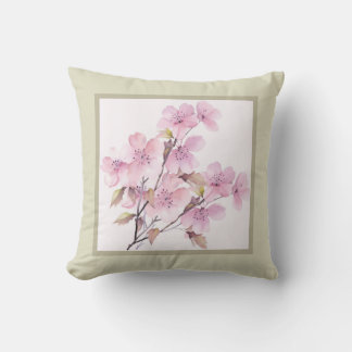 Pillow - romantic floral, flower, sherry blossom