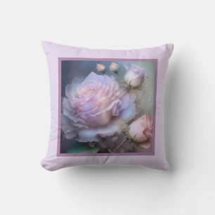 Pillow - romantic floral, rose flower, pink rose