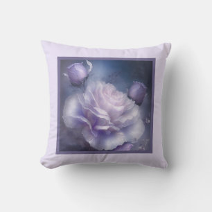 Pillow - romantic floral, rose flower, white rose