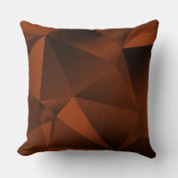 Pillow Rust Faceted Geometric Diamond Throw