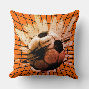 Pillow Soccer Ball Goal Net Orange Throw Sport