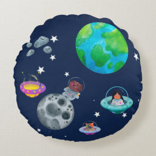 Pillow Space theme for children's room.