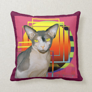 Pillow   Sphynx Sphinx Kitty Cat Pink