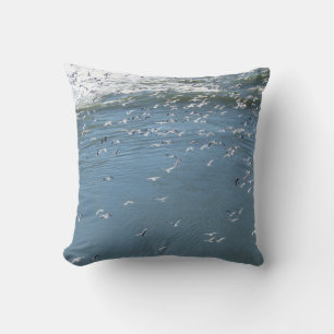 Pillow (square) - Seagulls over ocean