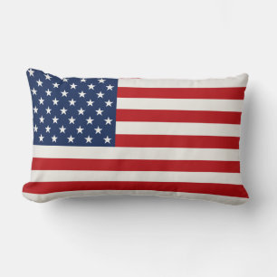Pillow-Throw Pillow-USA Flag Lumbar Pillow