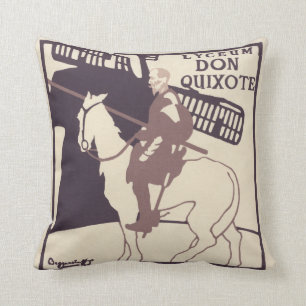 Pillow Vintage Poster 'Don Quixote'