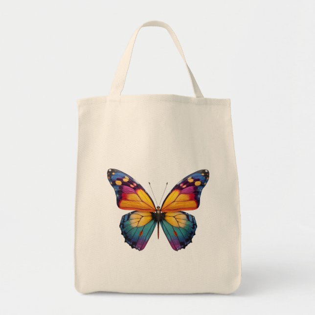 Pillow with a colorful Butterfly design. Tote Bag (Front)