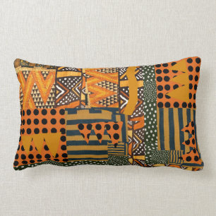 pillow with african textile motif