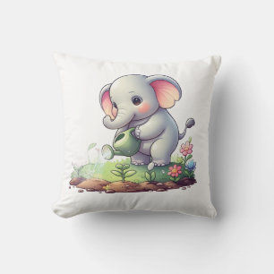 Pillow with cute elephant design