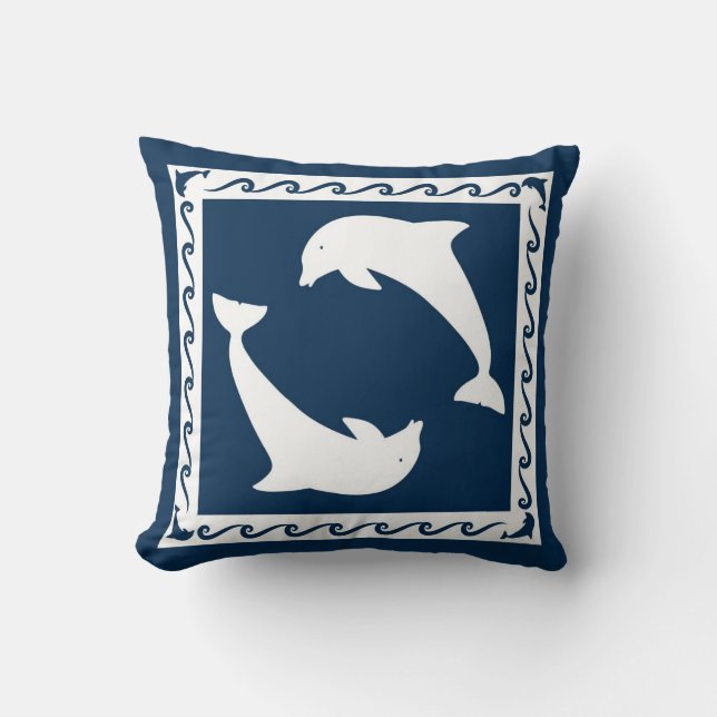 Pillow with dolphins (Front)