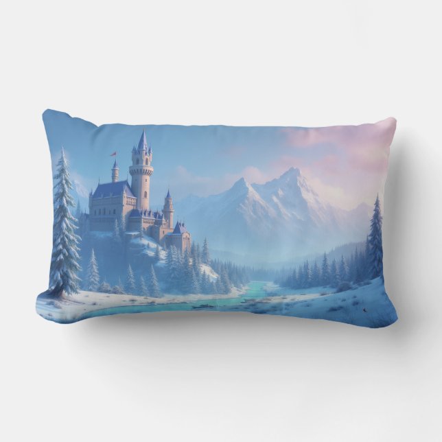 pillow with fantastic scenery - emotional winter (Front)