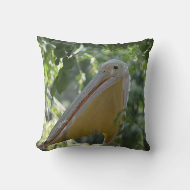 Pillow with funny pelican (Front)