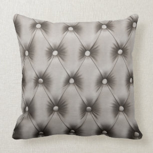Pillow with Grey & Teal capitone