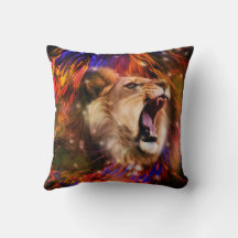 Pillow with lion for sofa