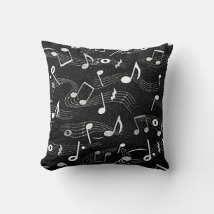 Pillow with Music Notes