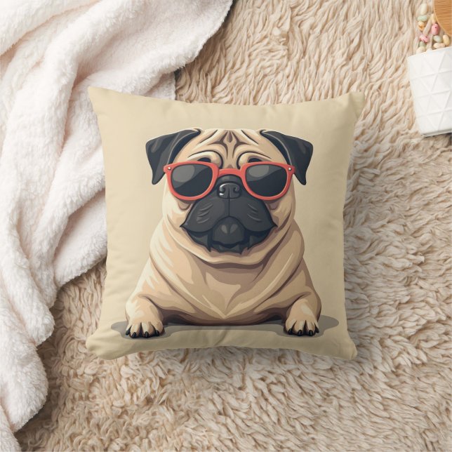 Pillow with pug (Blanket)