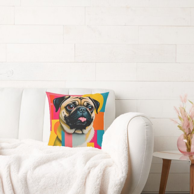 Pillow with pug (Couch)