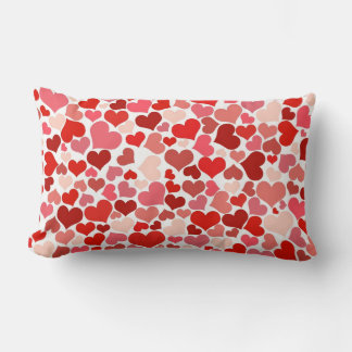 Pillow with Red Hearts