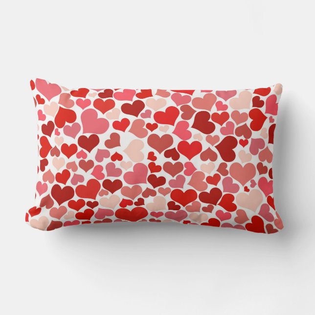 Pillow with Red Hearts (Front)