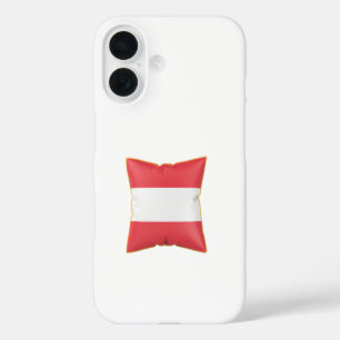 Pillow with the flag of Austria iPhone 16 Case