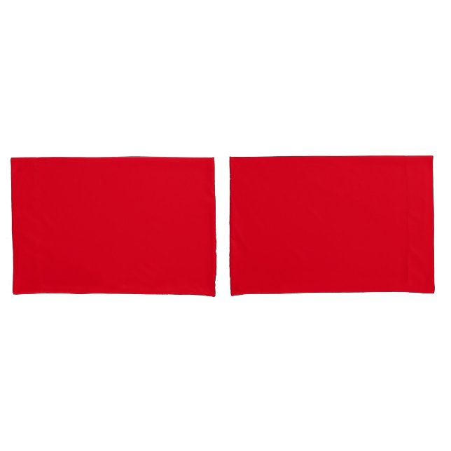 Pillowcase Cover - Plain Red (Front-Set)