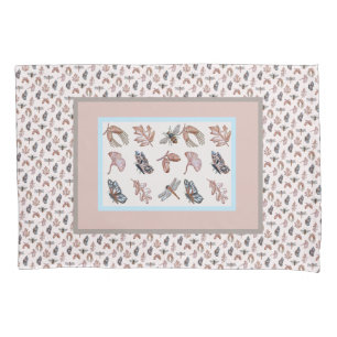  Pillowcase for Girls nature print peach