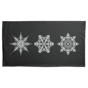 Pillowcase King Christmas Snowflakes