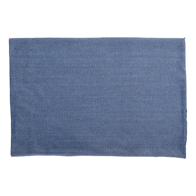 Pillowcase, with with natural blue jeans, denim pillowcase (Front)
