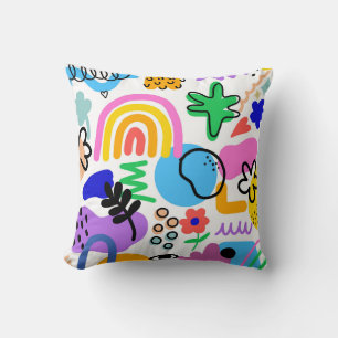 pillows with colorful abstract designs