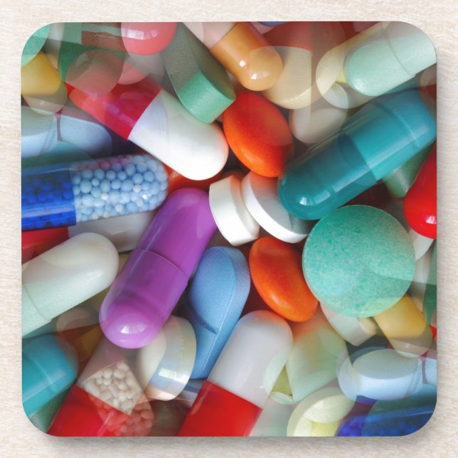 pills drugs coaster (Front)