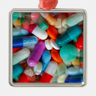 pills drugs metal ornament