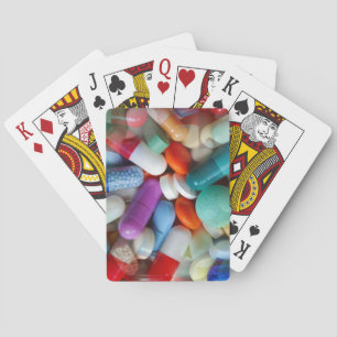 pills drugs playing cards