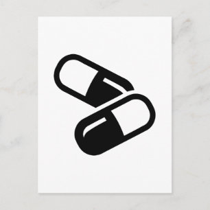 Pills medicine postcard