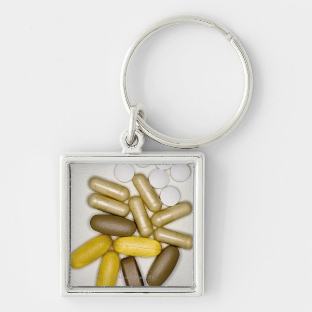 Pills on paper keychain (Front)