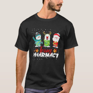 Pills Snowman Team Pharmacy Christmas Costume Doct T-Shirt