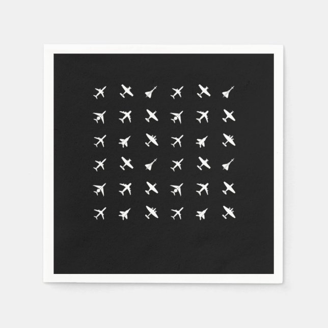 Pilot Aircraft Flying Aviator Flight Engineers Pla Napkin (Front)