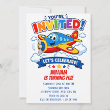 Pilot Airplane Birthday Boy | 5th Birthday Party