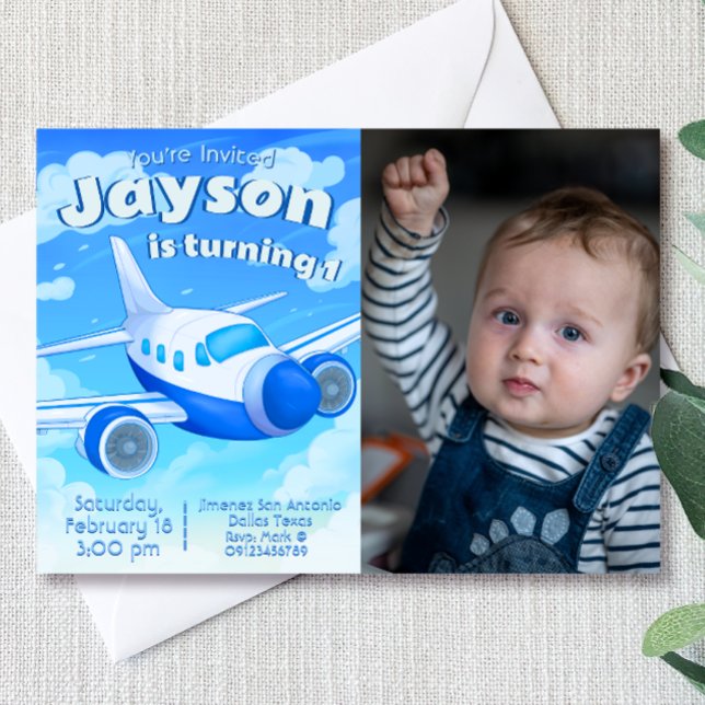 Pilot - Airplane Boy Birthday Invitation (Creator Uploaded)