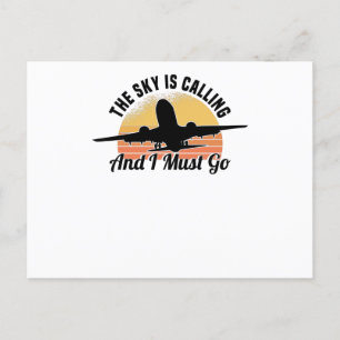 Pilot Airplane Engine Flyer Saying Hobbypilot Postcard