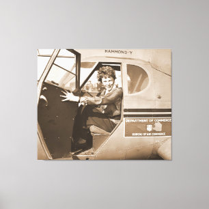 Pilot Amelia Earhart 1936 Canvas Print