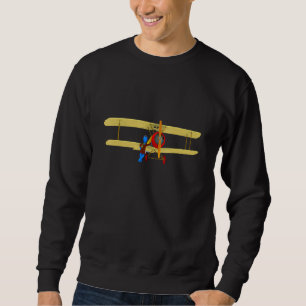 Pilot And Biplane Airplane Sweatshirt