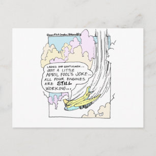 Pilot April Fools Cartoon Funny Gifts & Tees Postcard
